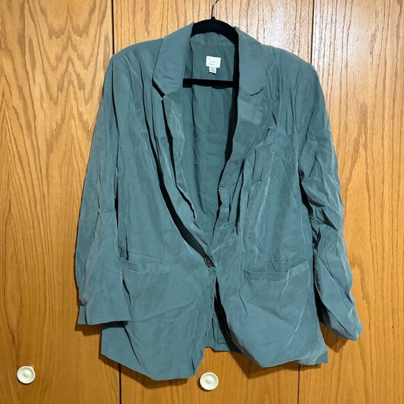 A New Day Target sage green single button blazer size XXL - Picture 2 of 6